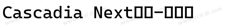Cascadia Next字体字体转换